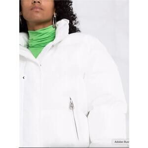 Alexander McQueen  graffiti logo-print hooded puffer jacket USA Size 10-12